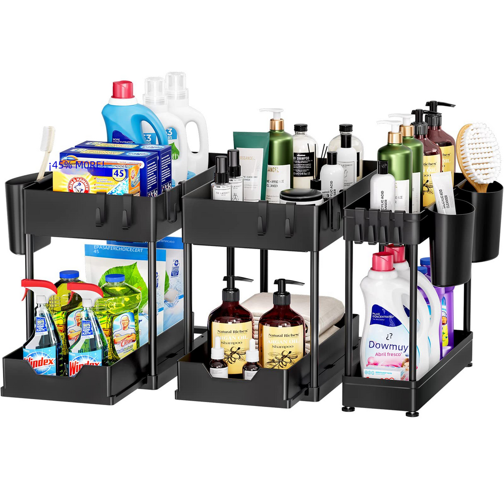 3-Piece Under-Sink Storage Organizer for Bathroom