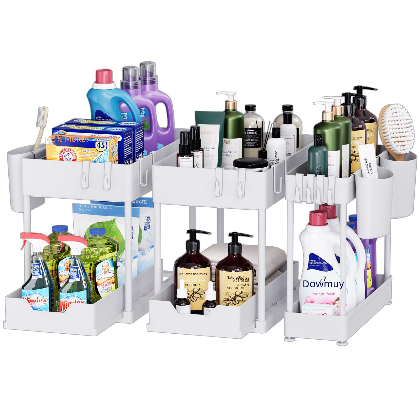 3-Piece Under-Sink Storage Organizer for Bathroom
