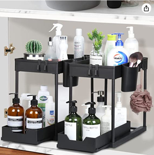 3-Piece Under-Sink Storage Organizer for Bathroom